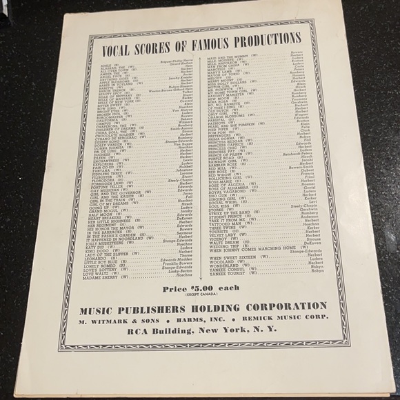 MCMVIII “The Chocolate Soldier” Movie Sheet Music:Sympathy. Starring Nelson Eddy - Picture 6 of 6